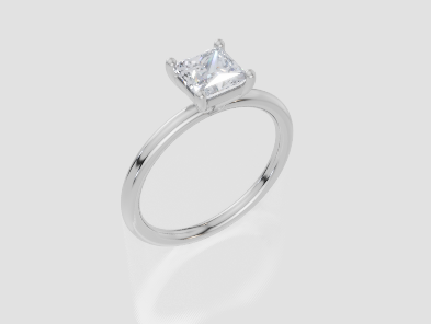 18ct Yellow Gold Princess Cut 1.00 Carat of Diamond Ring