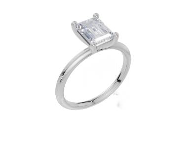 18ct White Gold Emerald Cut 1.50 Carat of Diamond Ring