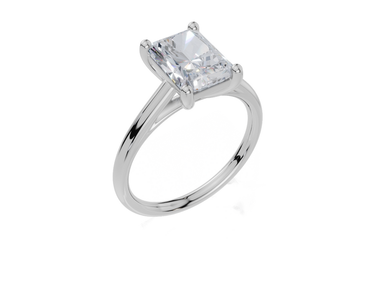 18ct White Gold Radiant Cut 2.00 Carat of Lab-Grown Diamond Ring