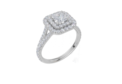 18ct White Gold Princess Cut 1.21 Carat tw of Diamond Ring