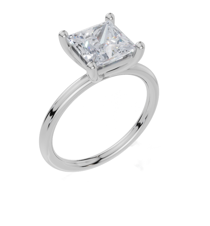 18ct White Gold Princess Cut 2.00 Carat of Diamond Ring