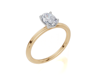 18ct Yellow Gold Oval Cut 0.75 Carat of Diamond Ring