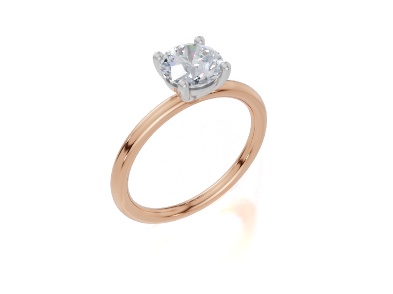 18ct Rose Gold Round Cut 1.00 Carat of Lab-Grown Diamond Ring