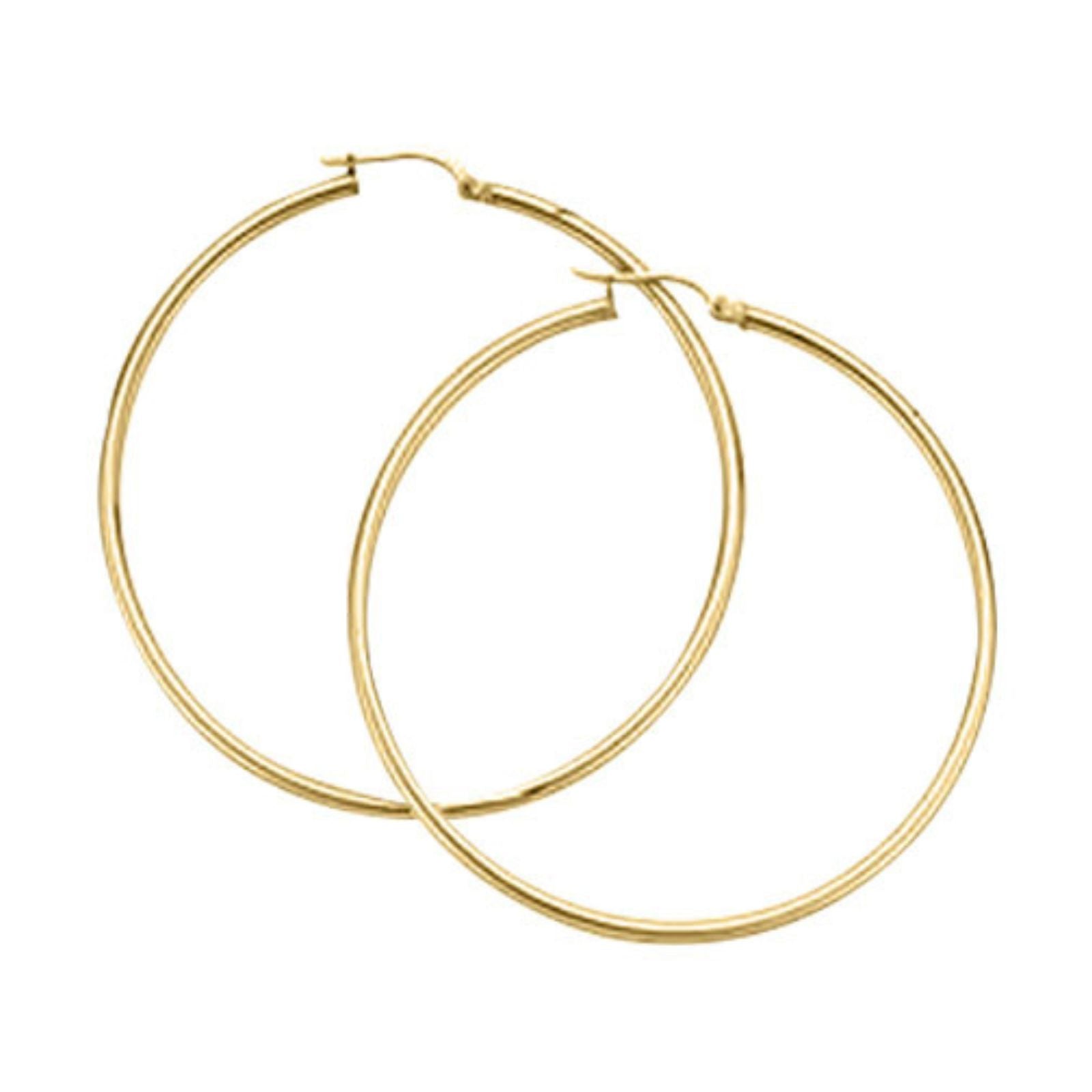 9ct Yellow Gold 45x2mm Polished Hoop Earrings – Mazzucchelli's