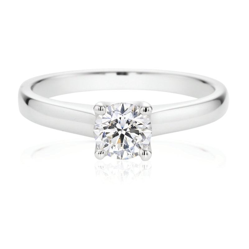 Promise 18ct White Gold Round Cut 0.50 carat Certified Diamond Ring