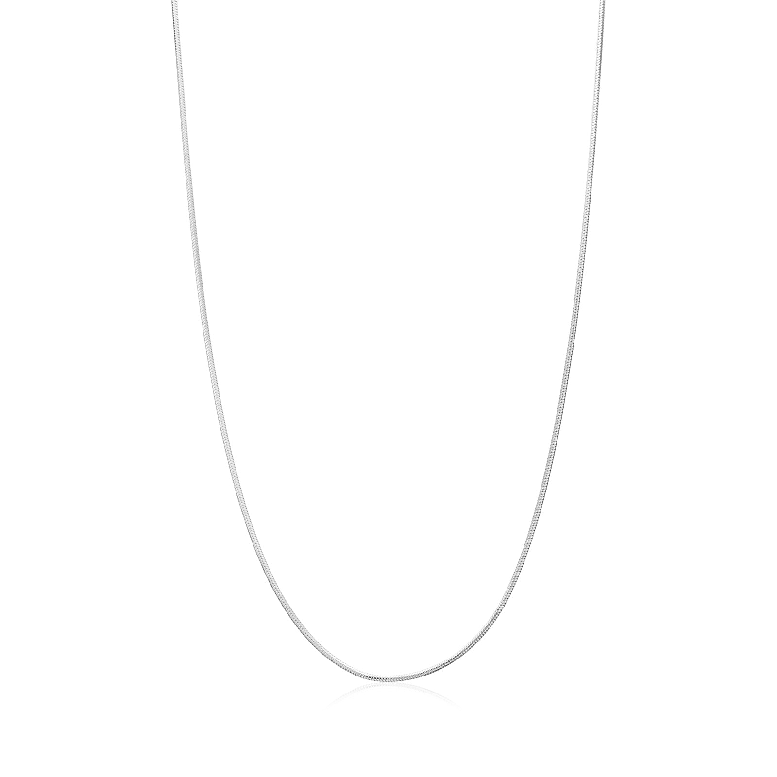 18 White Gold 45-50cm Snake Adjustable Chain