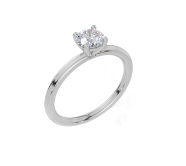18ct White Gold Round Cut 0.50 Carat of Lab-Grown Diamond Ring