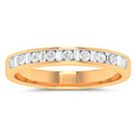 18ct Yellow Gold Round Brillant & Baguette Cut with 1/4 CARAT tw of Diamonds Ring