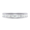 18ct White Gold Round Brillant & Baguette Cut with 1/2 CARAT tw of Diamonds Ring