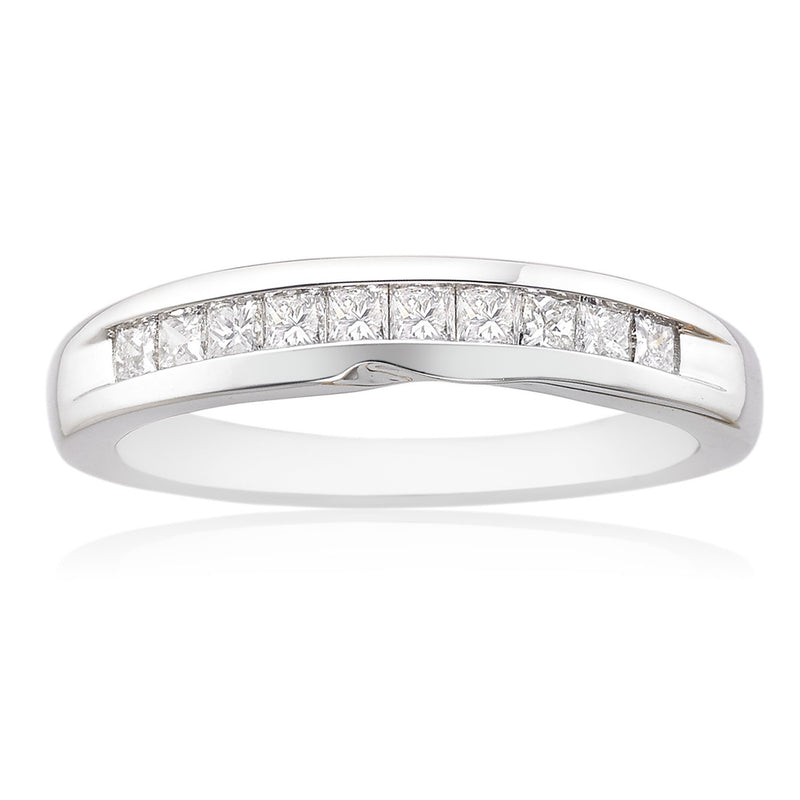 14ct White Gold Princess Cut 0.40 Carat tw of Diamonds Ring