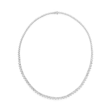 18ct White Gold 21.35 Carat tw Round Brilliant Cut Diamond Necklace