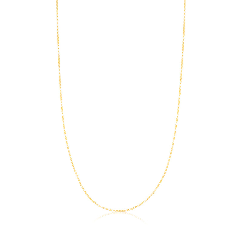 9ct Yellow Gold 40cm Round Belcher 35 Gauge Chain