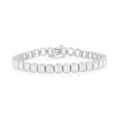 14ct White Gold 8.88 Carat tw Diamond Bracelet