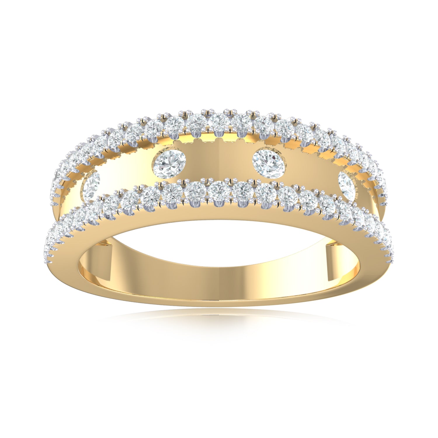 9ct Yellow Gold Round Brilliant Cut 0.33 Carat tw Rhodium Plated Diamo 9ct Yellow Gold Round Brilliant Cut 0.33 Carat tw Rhodium Plated Diamo