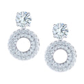 18ct White Gold Round Cut 1.00 Carat tw Diamond 120 Facet Earrings - Limited Edition