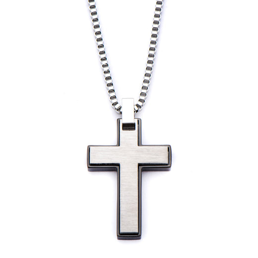 Stainless Steel 55cm Cross Pendant with Chain