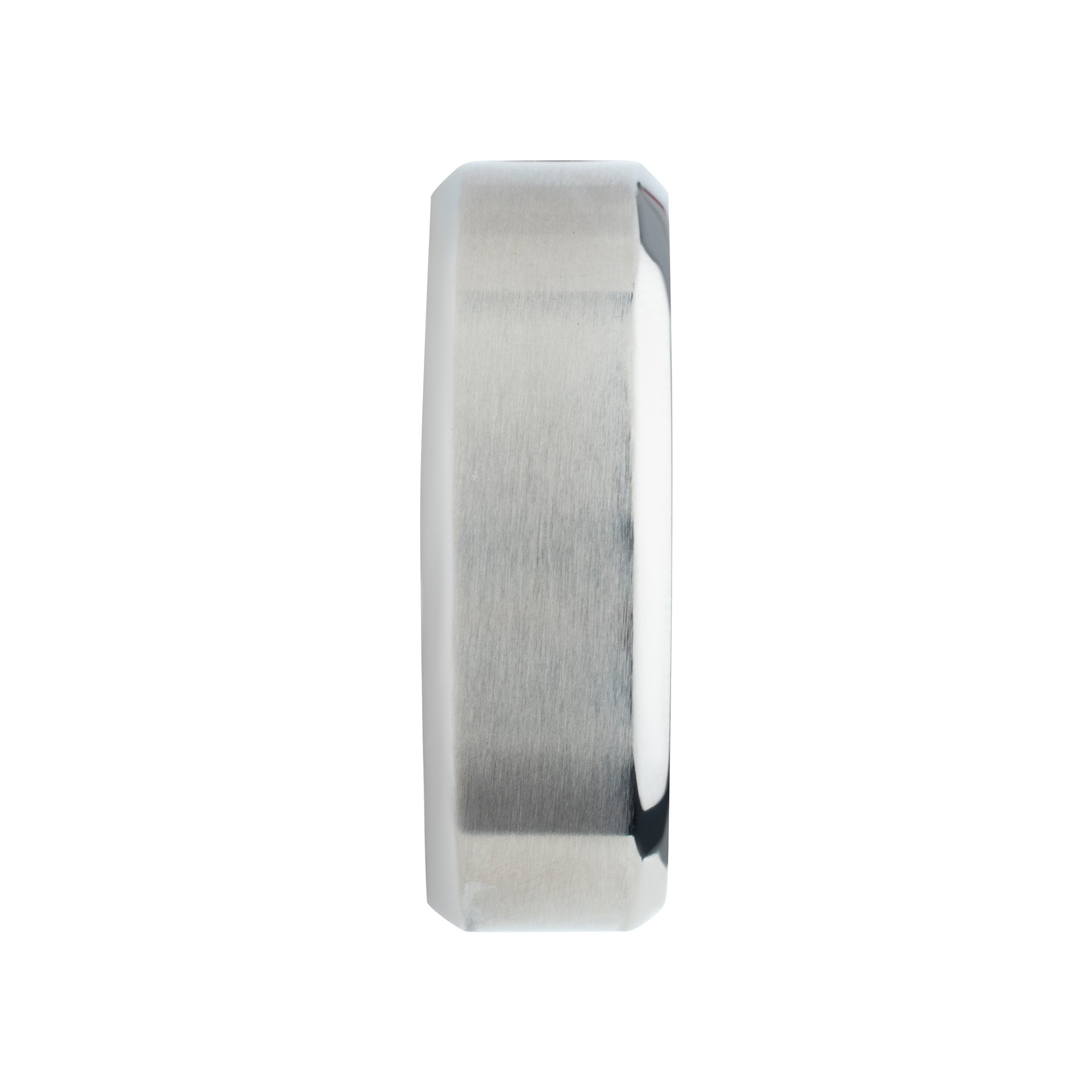 Stainless Steel 8mm Matte Bevel Ring