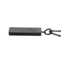 Stainless Steel Rectangle 56cm Men's Black Pendant with Chain