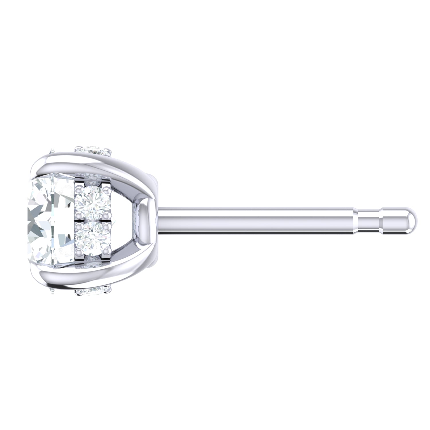 Promise 18ct White Gold Round Cut 2.15 Carat tw Lab Grown Certified Diamond Earrings