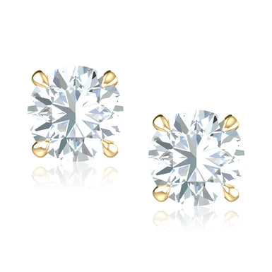 18ct White Gold Round Cut 1.50 Carat tw Lab Grown Diamond Stud Earrings