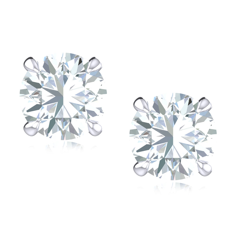 Promise 18ct White Gold Round Cut 1.5 Carat tw Lab Grown Diamond Stud Earrings