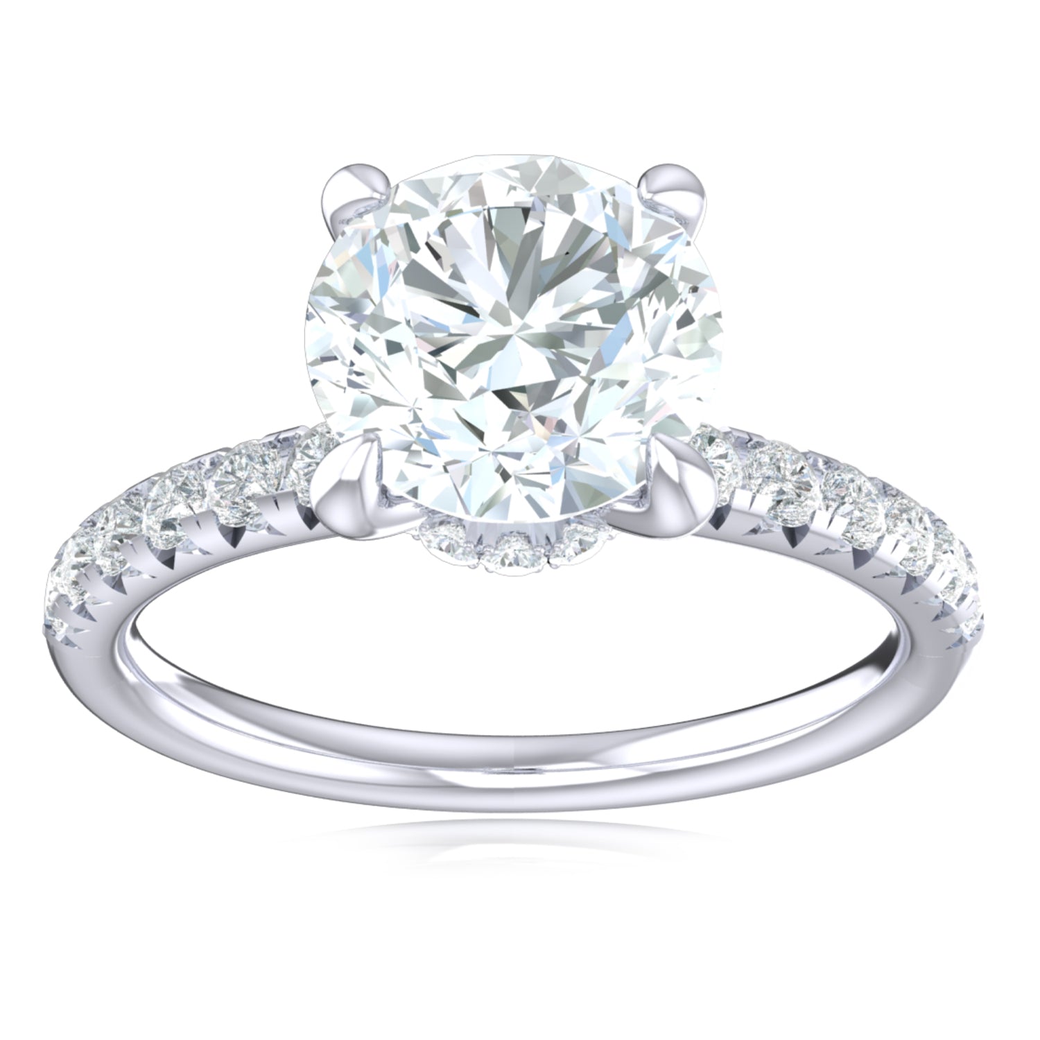 Promise 18ct White Gold Round Brilliant Cut Carat tw Lab Grown Ce