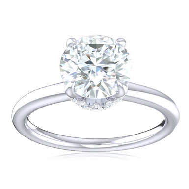 Promise 18ct White Gold Round Brilliant Cut 1.05 Carat tw Lab Grown Certified Diamond Ring
