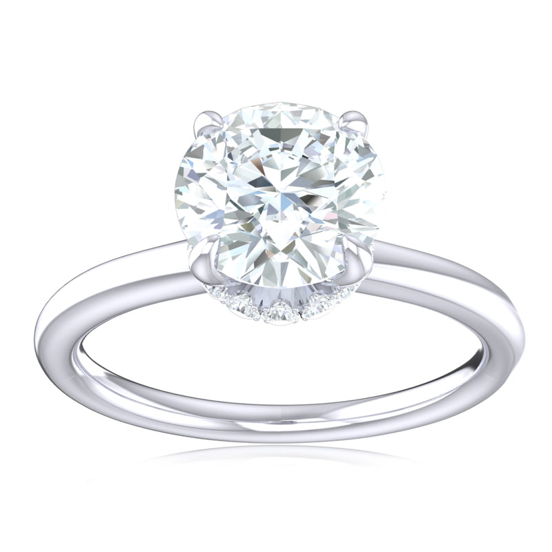 Promise 18ct White Gold Round Brilliant Cut 1.05 Carat tw Lab Grown Certified Diamond Ring