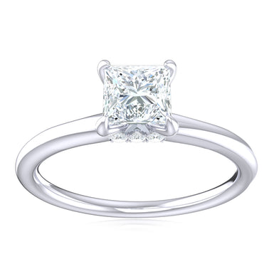 Promise 18ct White Gold Princess & Round Cut 0.55 Carat tw Lab Grown Certified Diamond Ring