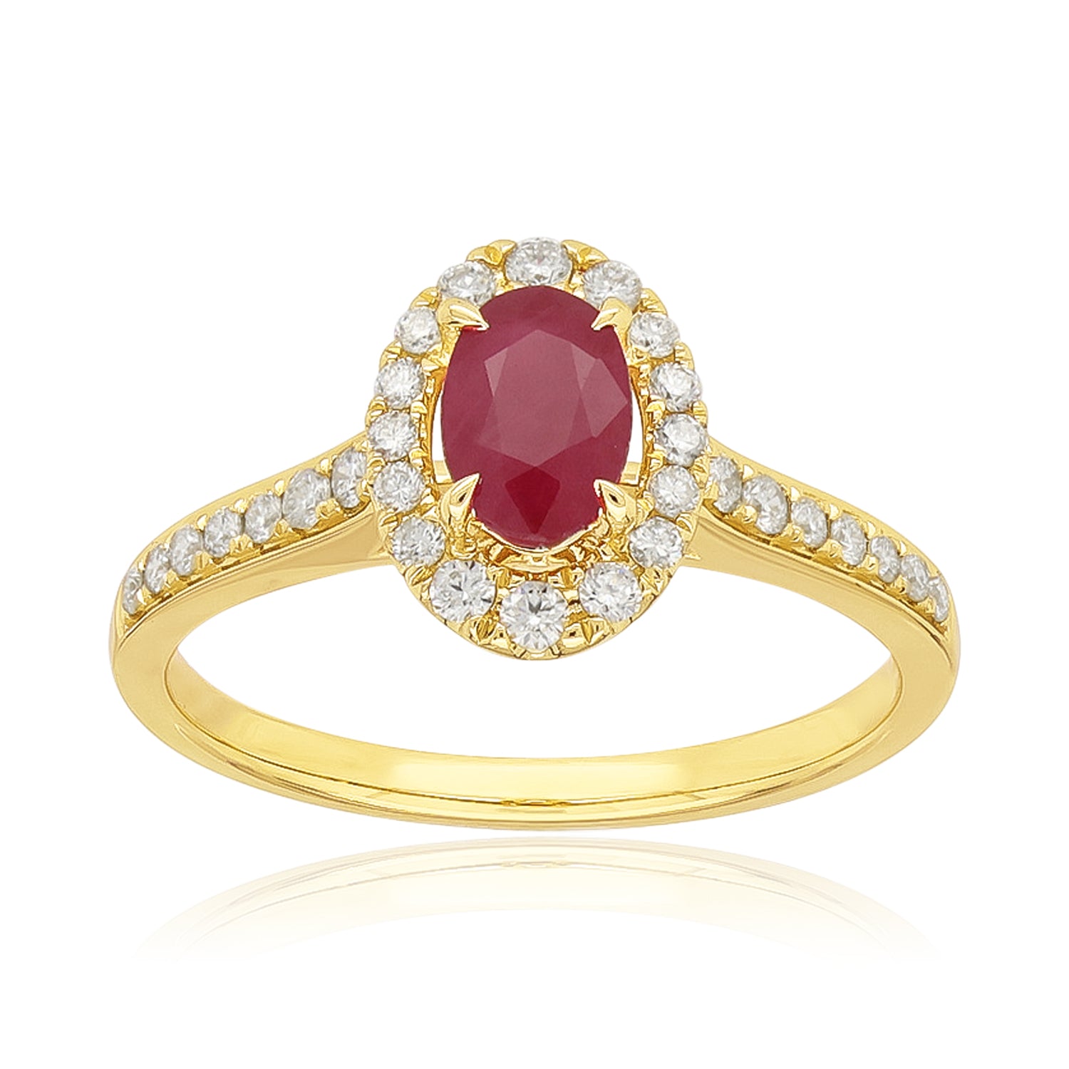 Heirloom 18ct Yellow Gold Oval Cut 6x4mm Ruby Carat tw Ring