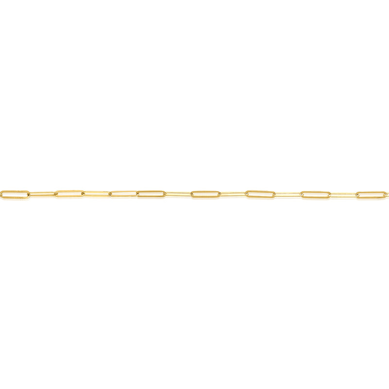 9ct Yellow Gold 19cm Paperclip Bracelet