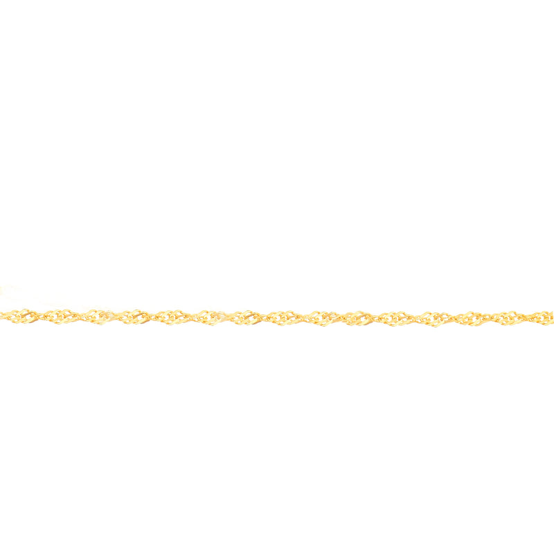 9ct Yellow Gold 19cm 40 Gauge Singapore Bracelet