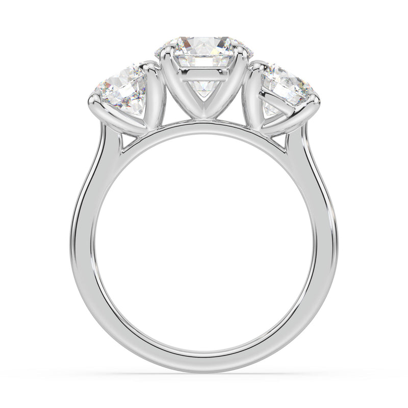 Promise 18ct White Gold Round Cut 4 Carat tw IGI Certified Lab Grown Diamond Ring