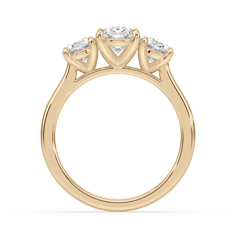 Promise 18ct Yellow Gold Oval Cut 3 Carat tw IGI Certified Lab Grown Diamond Ring