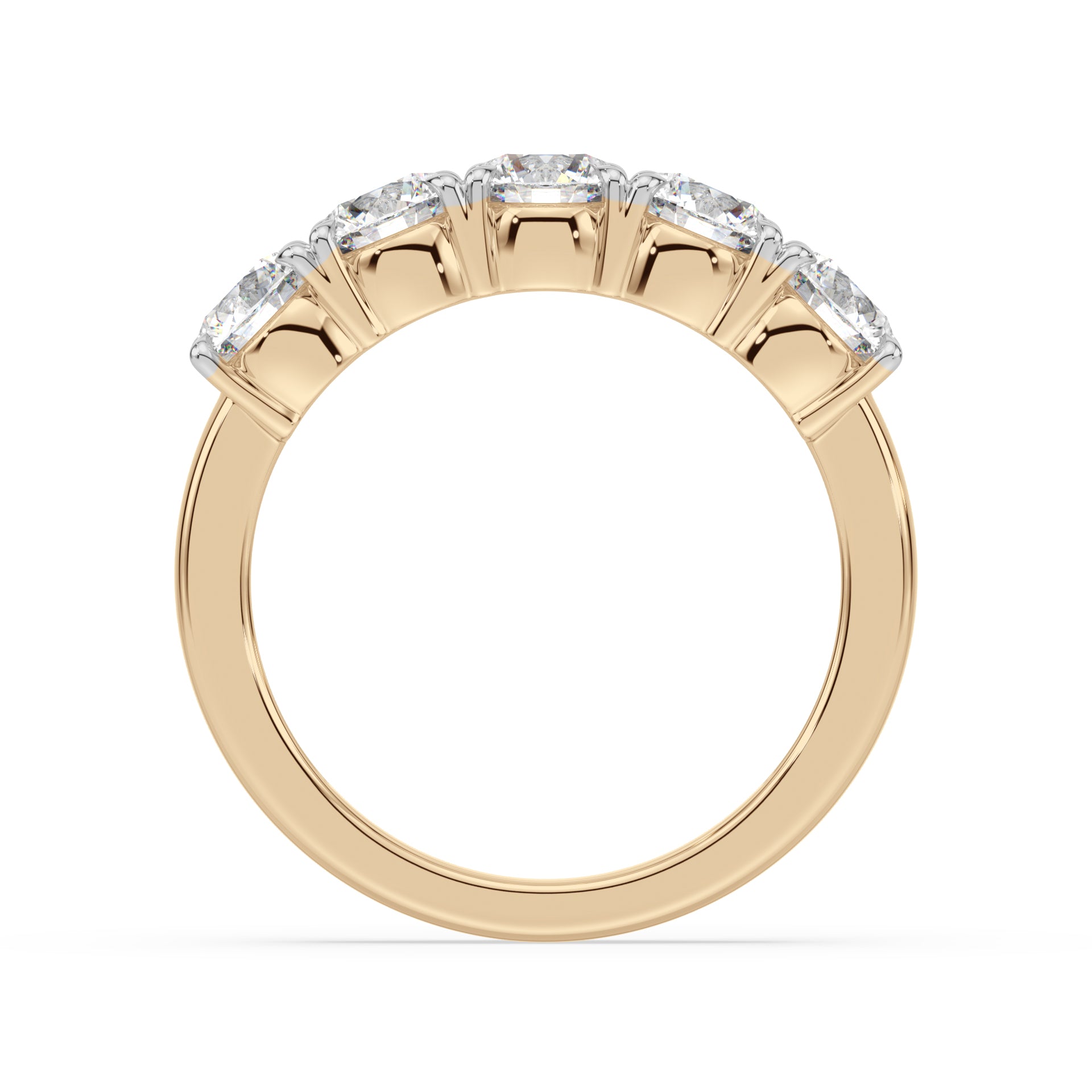 18ct Yellow Gold Round Cut 2 Carat tw Lab Grown Diamond Ring