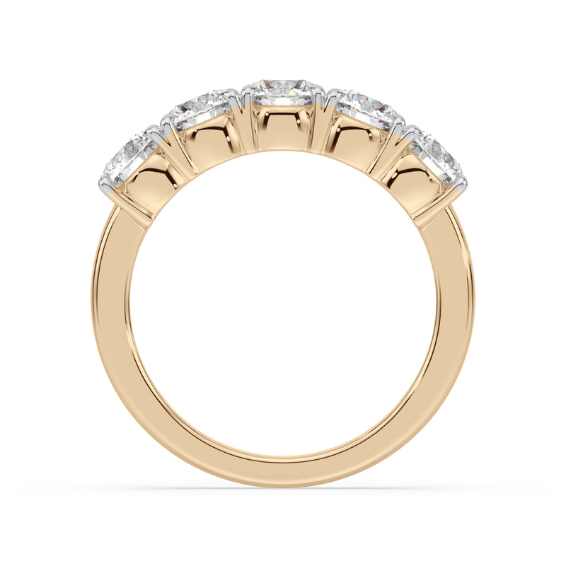 18ct Yellow Gold Round Cut 2 Carat tw Lab Grown Diamond Ring