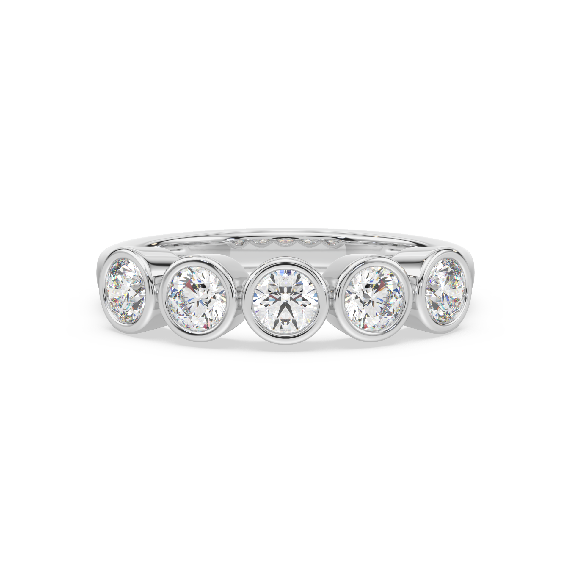 18ct White Gold Round Cut 1.00 Carat tw Lab Grown Diamond Ring