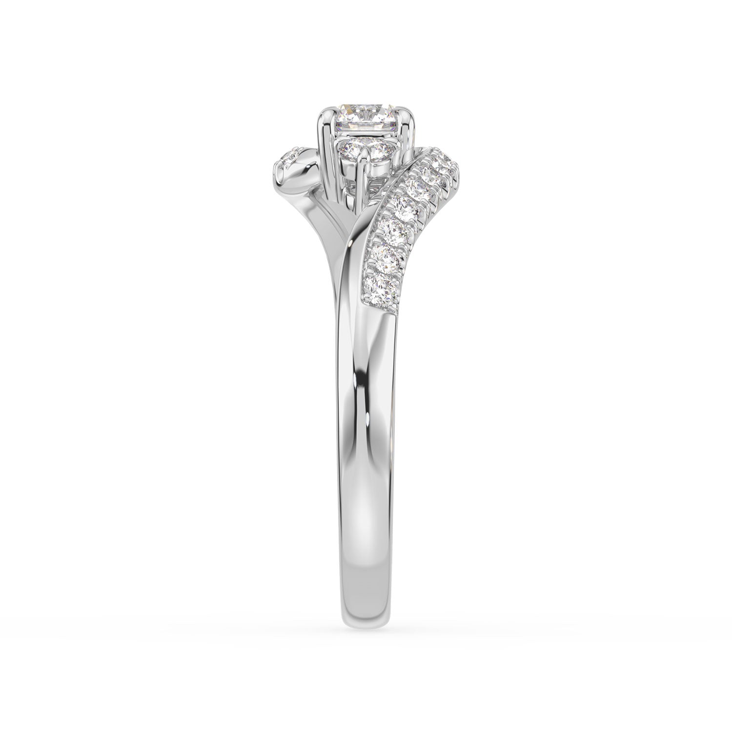 18ct White Gold Round Cut 0.50 Carat tw Diamond Ring