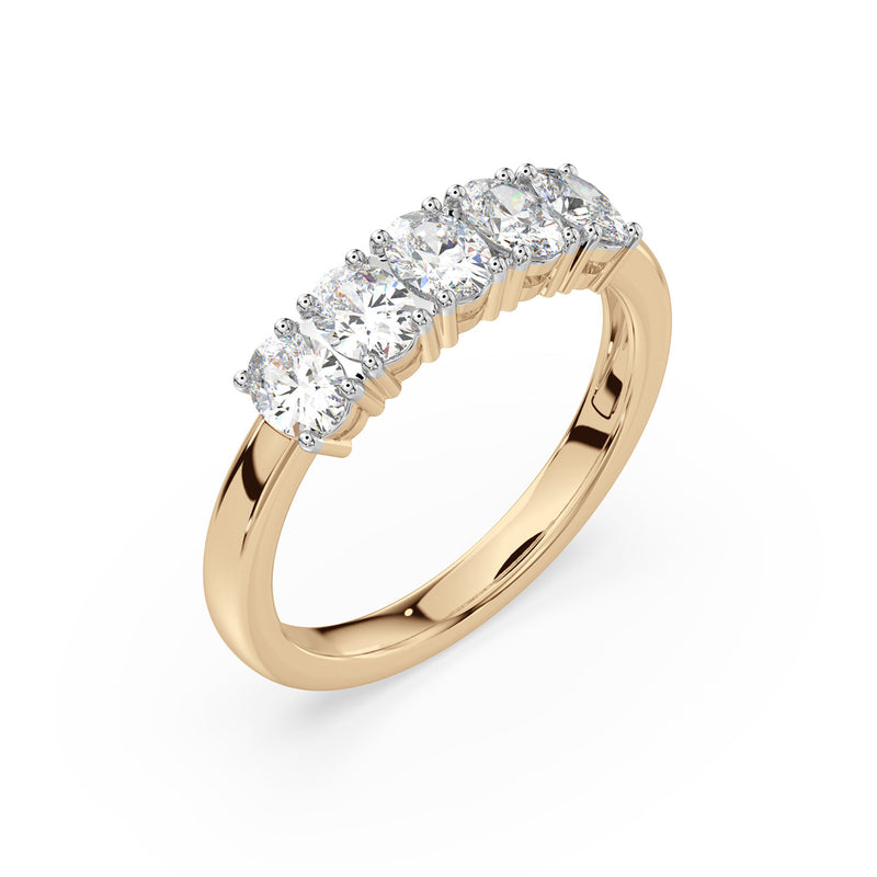 18ct Yellow & White Gold Oval Cut 1.00 Carat tw Diamond Ring