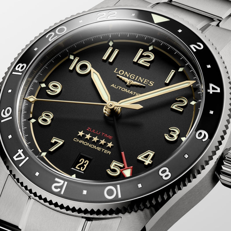 Longines Spirit Zulu Time Titanium Watch L38021536