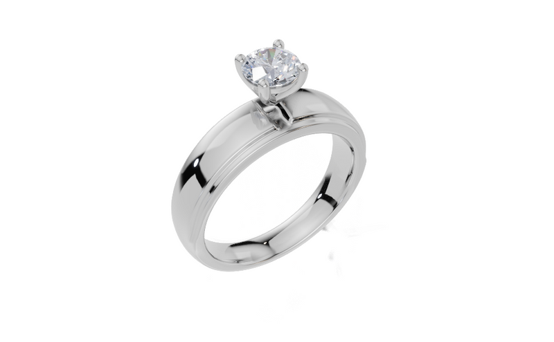 18ct White Gold Round Cut 0.50 Carat of Diamond Ring