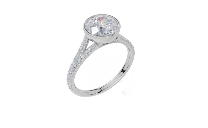 18ct White Gold Round Cut 1.83 Carat tw of Diamond Ring