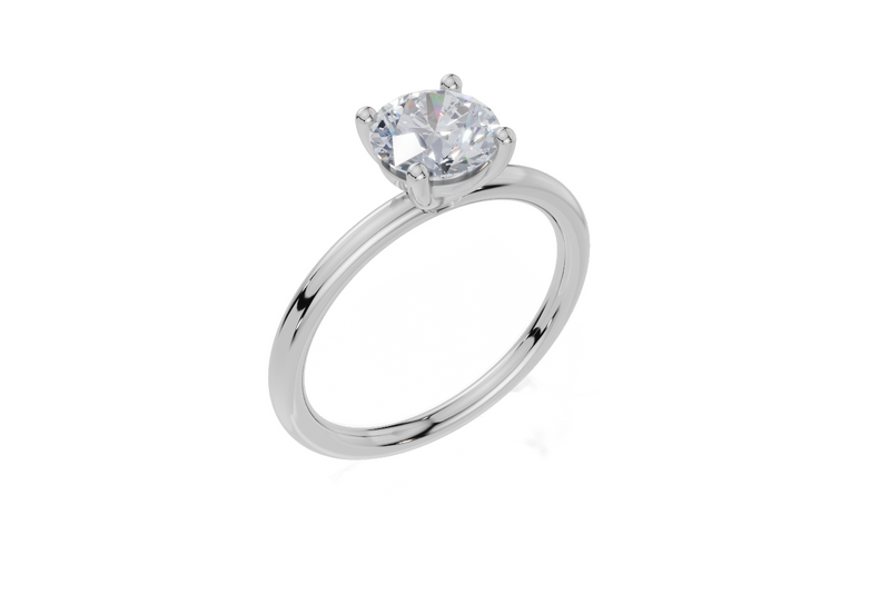 18ct White Gold Round Cut 1.00 Carat of Diamond Ring