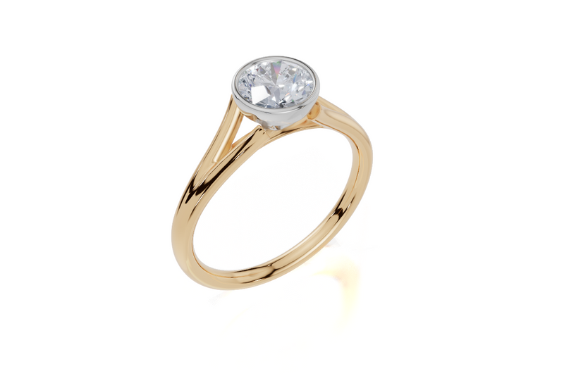 18ct Yellow Gold Round Cut 0.75 Carat of Diamond Ring