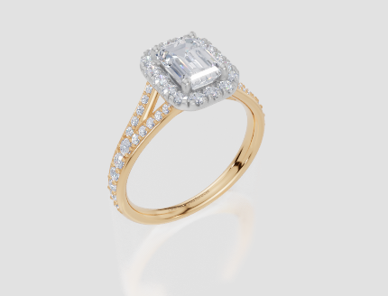 18ct Yellow Gold Emerald Cut 1.57 Carat tw of Diamond Ring