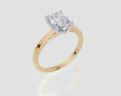18ct Yellow Gold Oval Cut 1.58 Carat tw of Diamond Ring