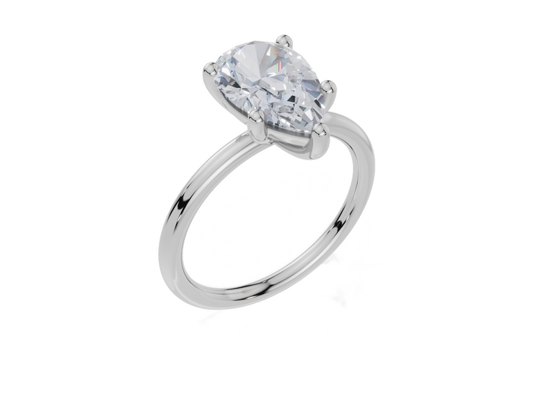 18ct White Gold Pear Cut 2.00 Carat of Lab-Grown Diamond Ring