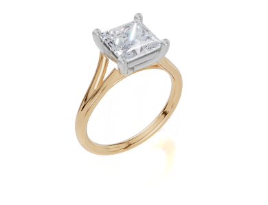 18ct Yellow Gold Princess Cut 2.00 Carat of Diamond Ring