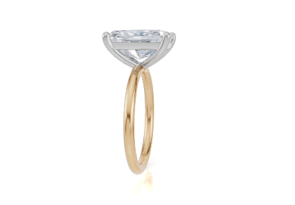 18ct Yellow Gold Radiant Cut 4.00 Carat of Lab-Grown Diamond Ring