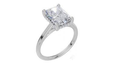 18ct White Gold Radiant Cut 3.10 Carat tw of Diamond Ring